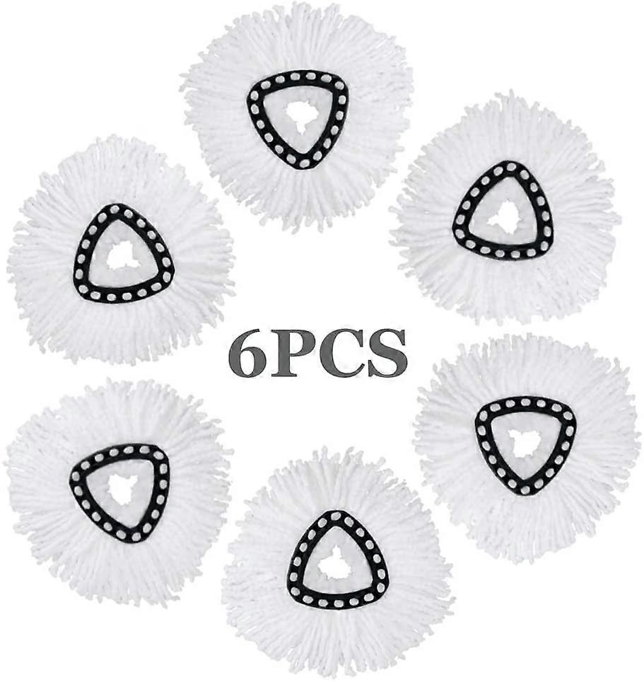 6 Pack Spin Mop Replacement Heads Microfiber Spin Mop Refills Easy Cleaning Mop Head