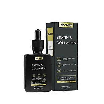 Gotas capilares com colágeno melhoram problemas do couro cabeludo e deixam os cabelos macios. 60ml
