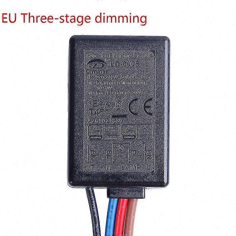 3-Way Finger Touch Dimmer Switch with On/Off Function for US/EU Standards