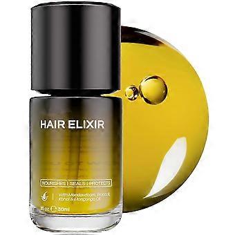Hair Elixir - Lightweight Shine Serum with Heat Protection, Controls Frizz & Flyaways, Nourishes with Meadowfoam & Mongongo Oils, Non-Toxic Formula fo