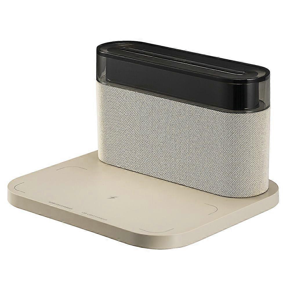 5-in-1 Bluetooth Speaker with Wireless Charging, Clock Function, and Phone Connectivity