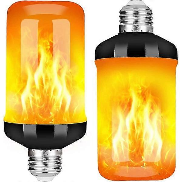 LED Flame Effect Light Bulb, Upgraded with 4 Modes, Flickering Fire, Christmas Decorations, E26 Socket