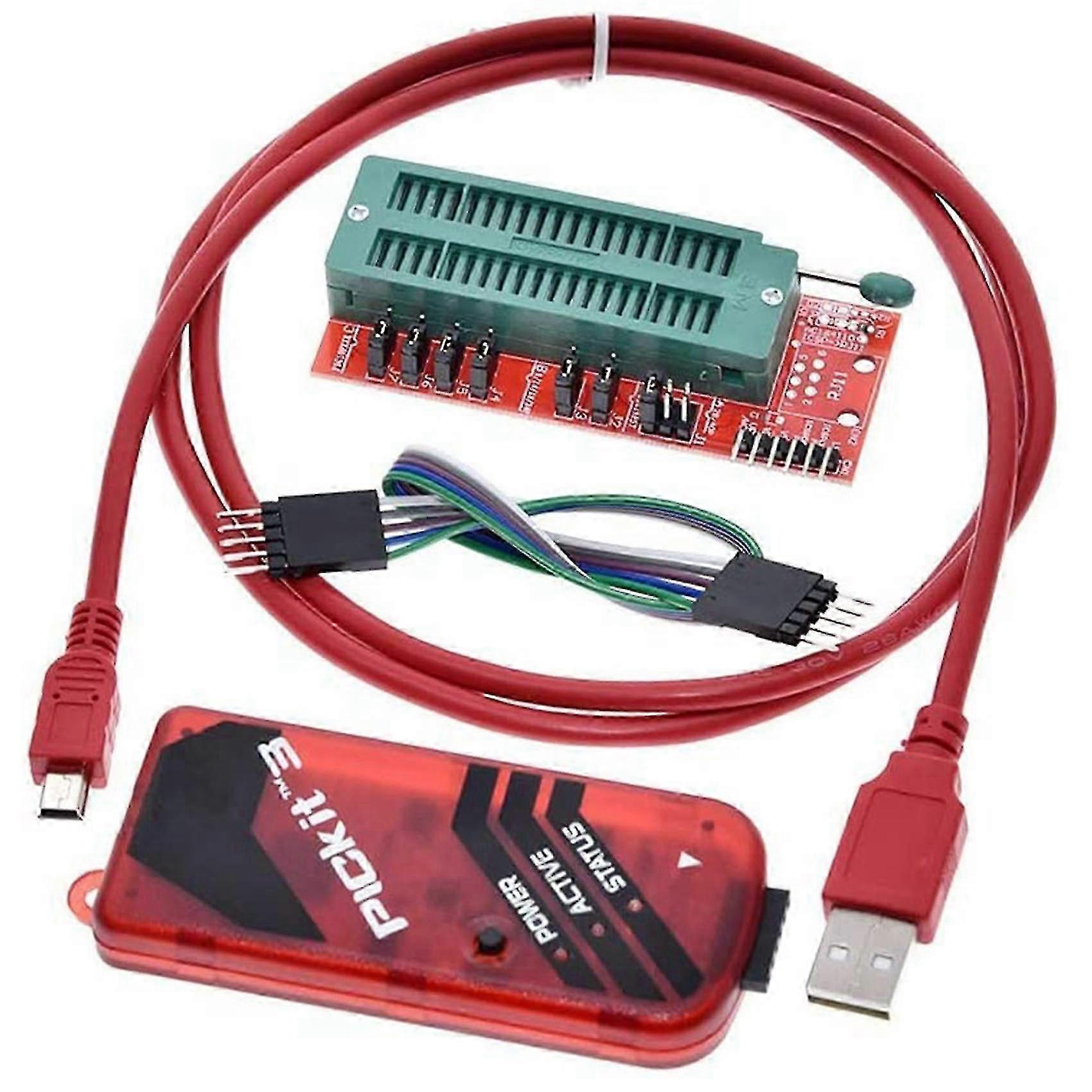 PICKIT3 Programmer + PIC ICD2 PIC Kit 2/3 Programming Adapter Universal Programmer Seat FZ0508