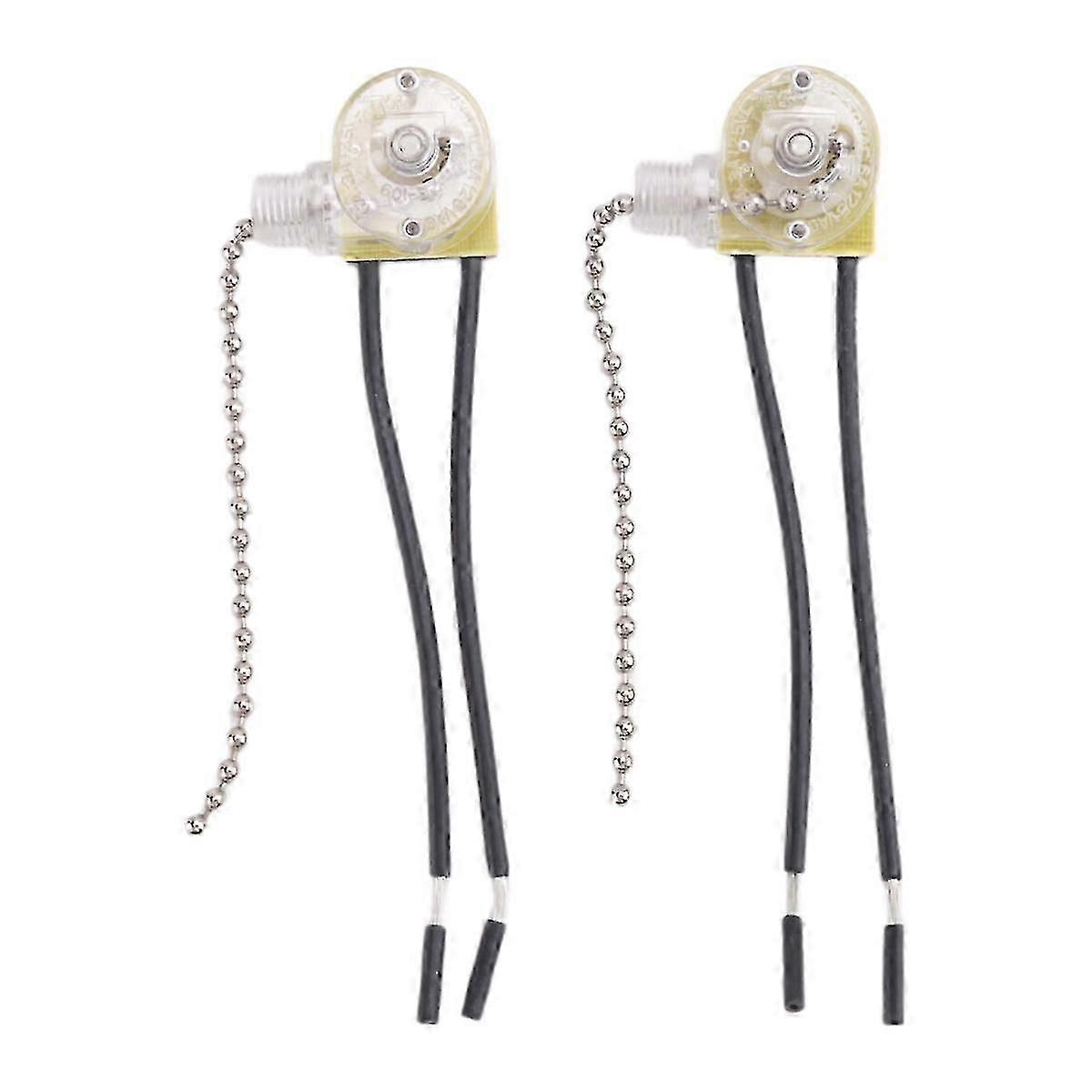 Ceiling Fan Light Switch ZE-109 Light Switch 2Pcs Silver