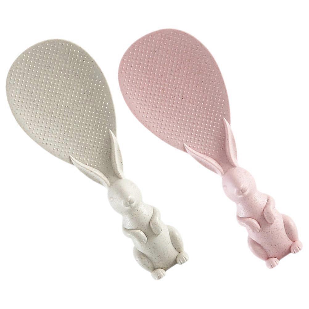 Rabbit Shape Rice Paddle for Kitchen Use 2Pcs Spoon