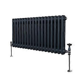 Traditional 2 Column Radiator 300mm x 832mm Modern Central Heating Heater Matt Anthracite Grey