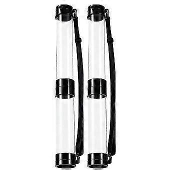 Paquete de 2 tubos para recoger pelotas de pickleball y tenis con correa para el hombro. Soporte portátil para guardar pelotas.