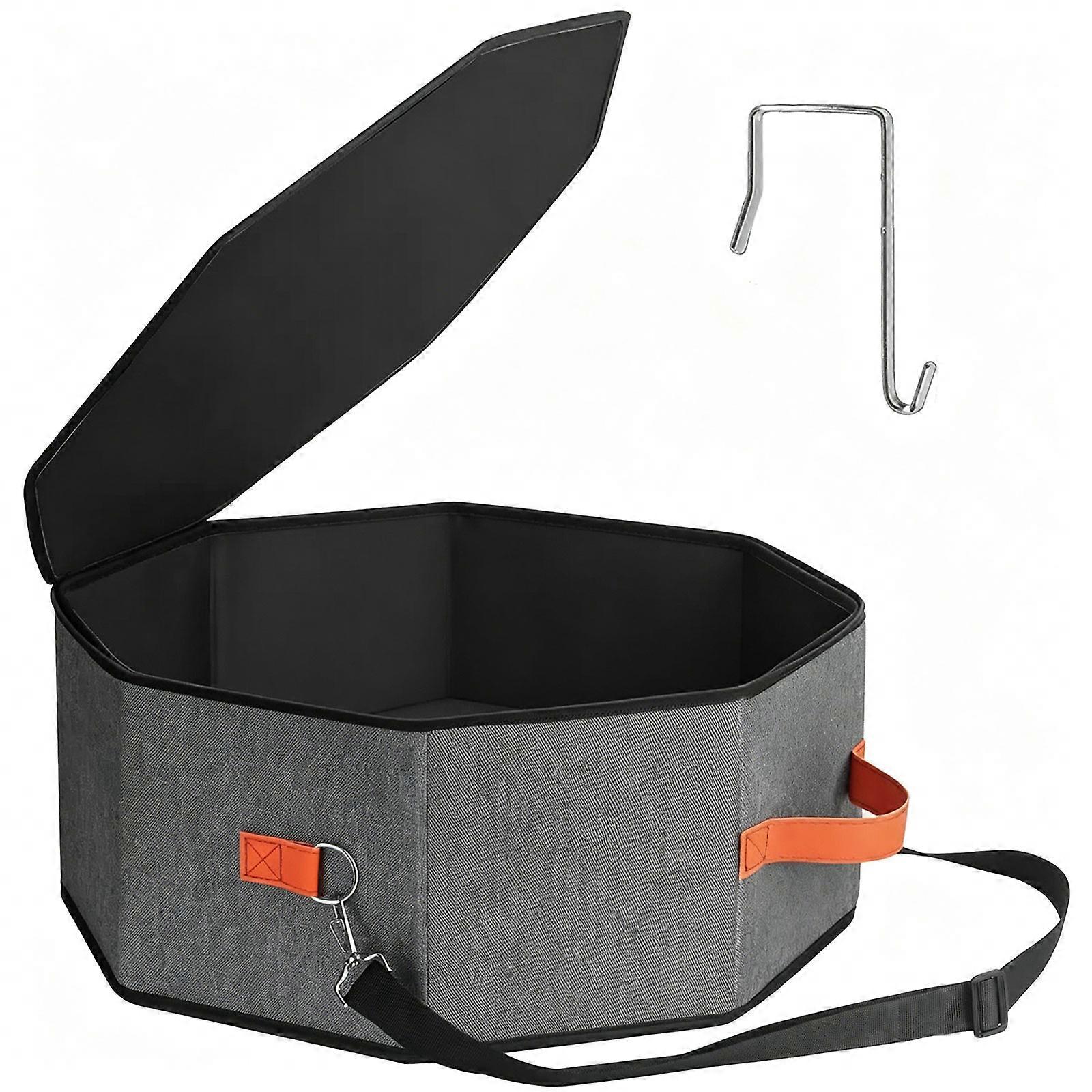 Sectioned Hat Case For Baseball And Sun Styles Featuring Strong Frame And Dustproof Construction  Gray