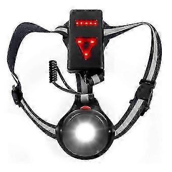 Verbesserte, per USB aufladbare LED-Brustleuchte – Sichere, tragbare und wasserdichte Laufleuchte mit 70° verstellbarem Abstrahlwinkel und 3 Modi für Nachtläufer – xdl3