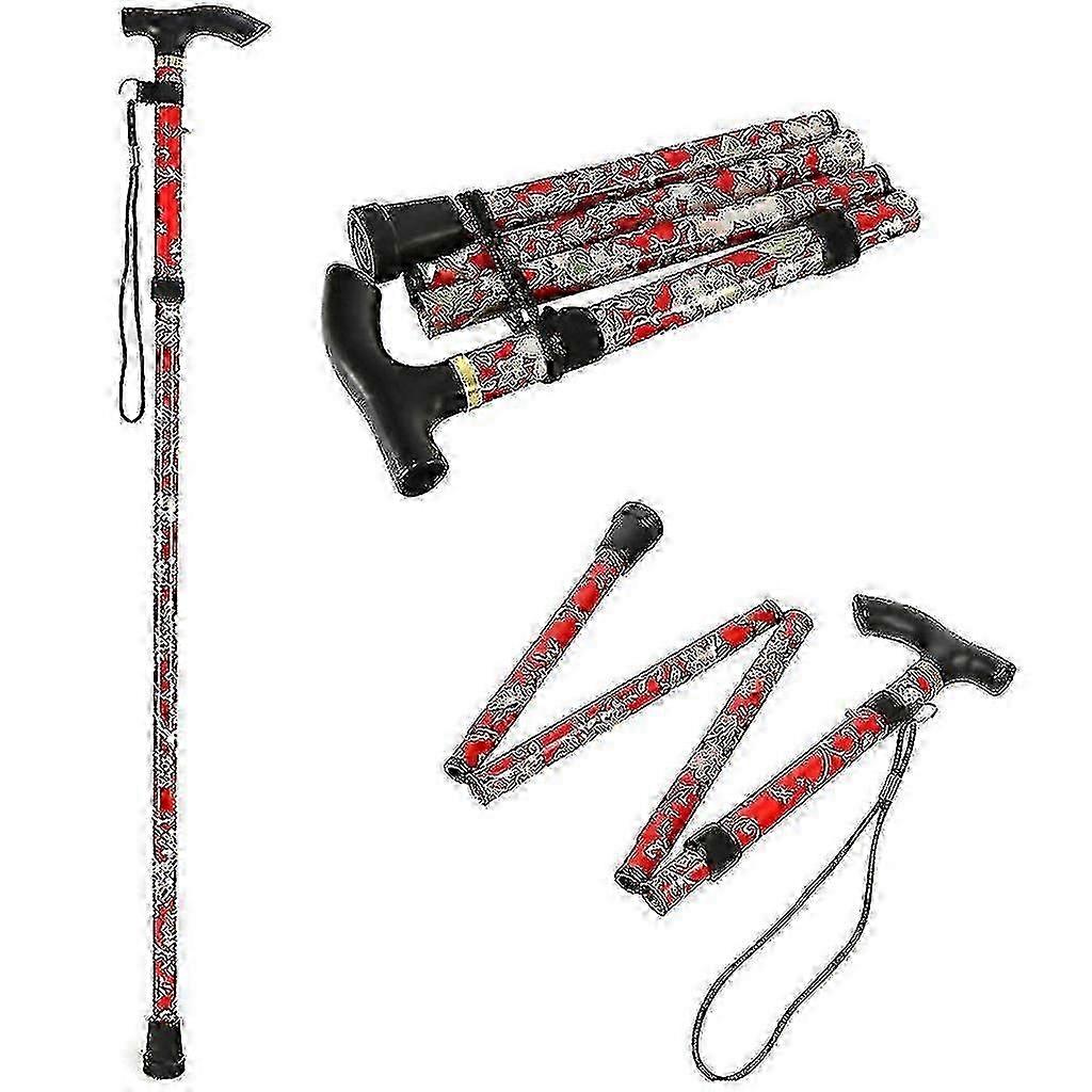 Walking Stick Ultralight Adjustable Walking Cane Self Standing Folding Cane - JA