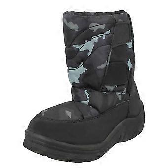 Jungen Fleck auf gepolsterten Schnee Stiefel 8.998876