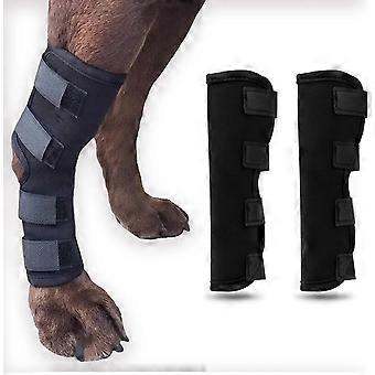 Dog Rear Leg Hock Brace - Canine Joint Support for Injury, Arthritis, ACL, Pain Relief. Compression Wrap Senior Dog Mobility Aid, Orthopedic Rehabilit