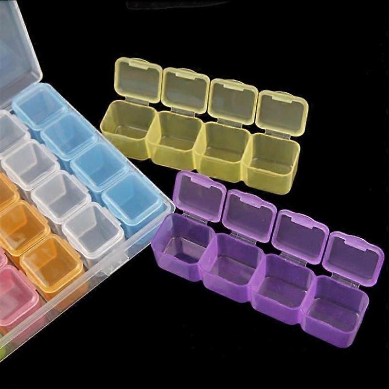 Storage box - LHWY - 28 grids - plastic - transparent