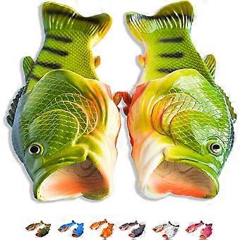 Coddies Fish Flip Flops - The Original Fish Slippers - Funny Gift, Unisex Sandals, Bass Slides, Pool, Beach & Fishing Shoes - Men & Women