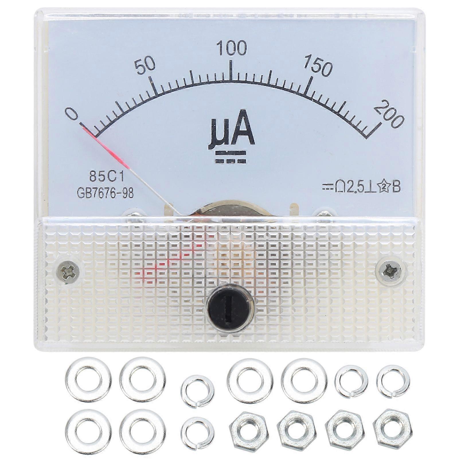 85C1 DC 0~200UA Pointer Current Meter HighAccuracy Ammeter Analog Panel Current Measuring Meter