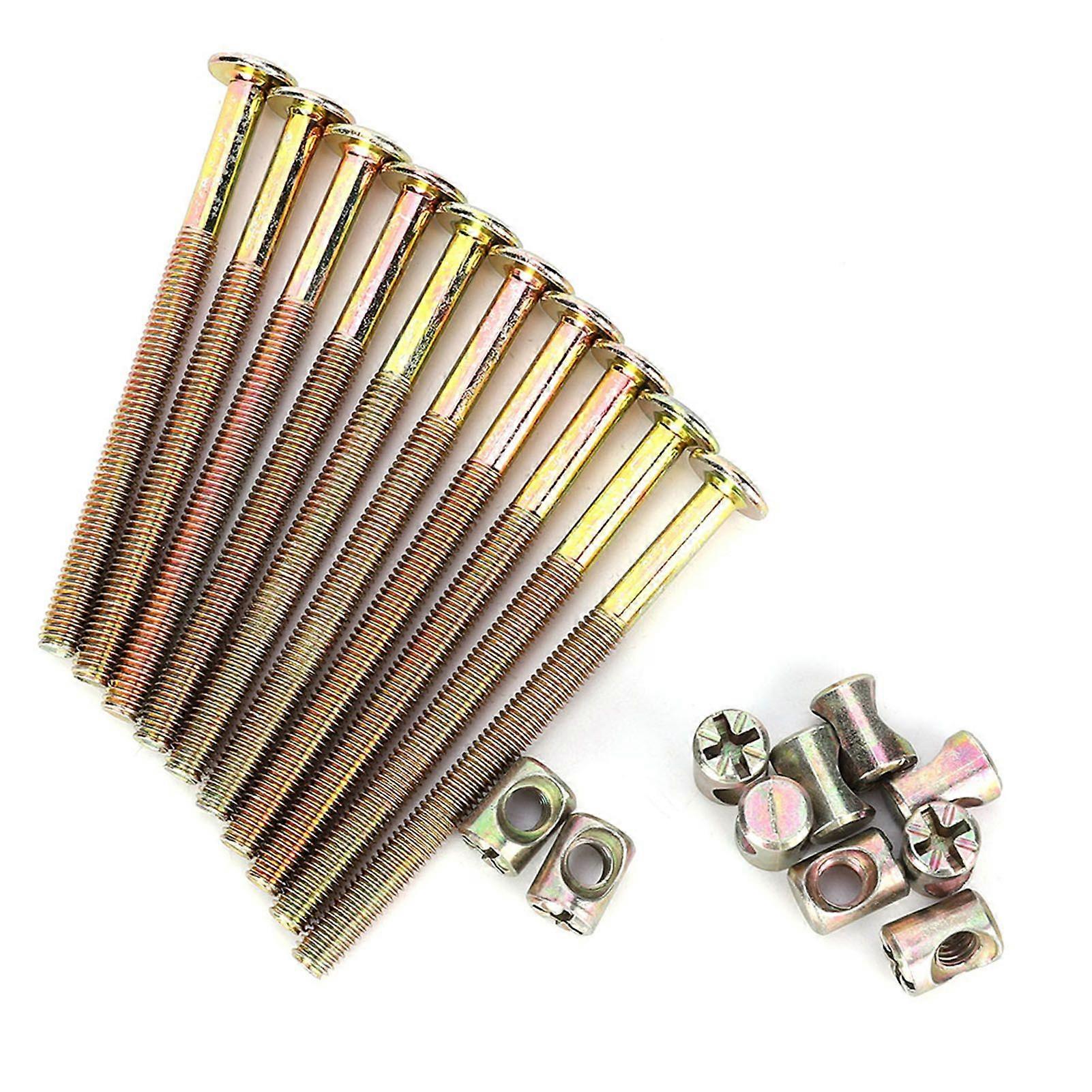 Furniture Hex Socket Thin Flat Head Structural Screw Bolt With Nuts (80mm)