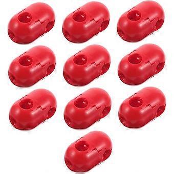 Conjunto de 10 ganchos de escalada em corda de 12 mm para meninos e meninas, plástico vermelho, conectores multifuncionais, acessórios para parede de escalada.