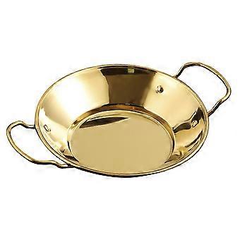 Golden Stainless Steel Cooking Pot for Alcohol Cooking 2Pcs Multi-Purpose