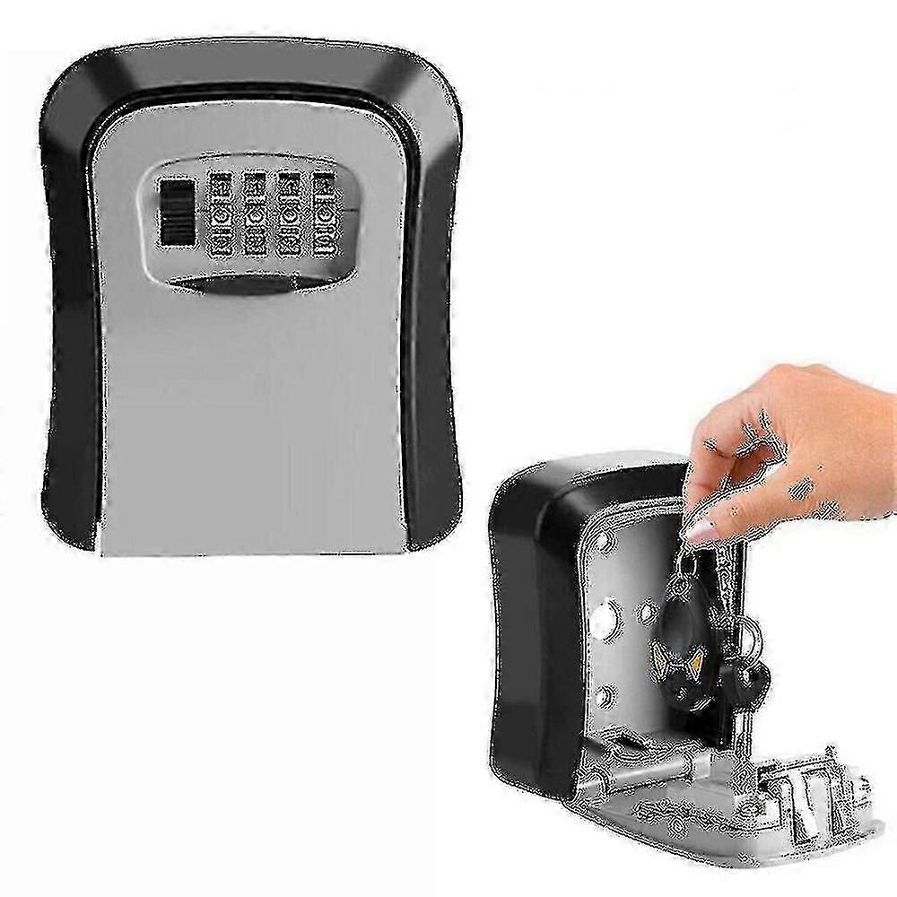 4 Digit Code Lock Key Storage Wall Mounted High Security Box