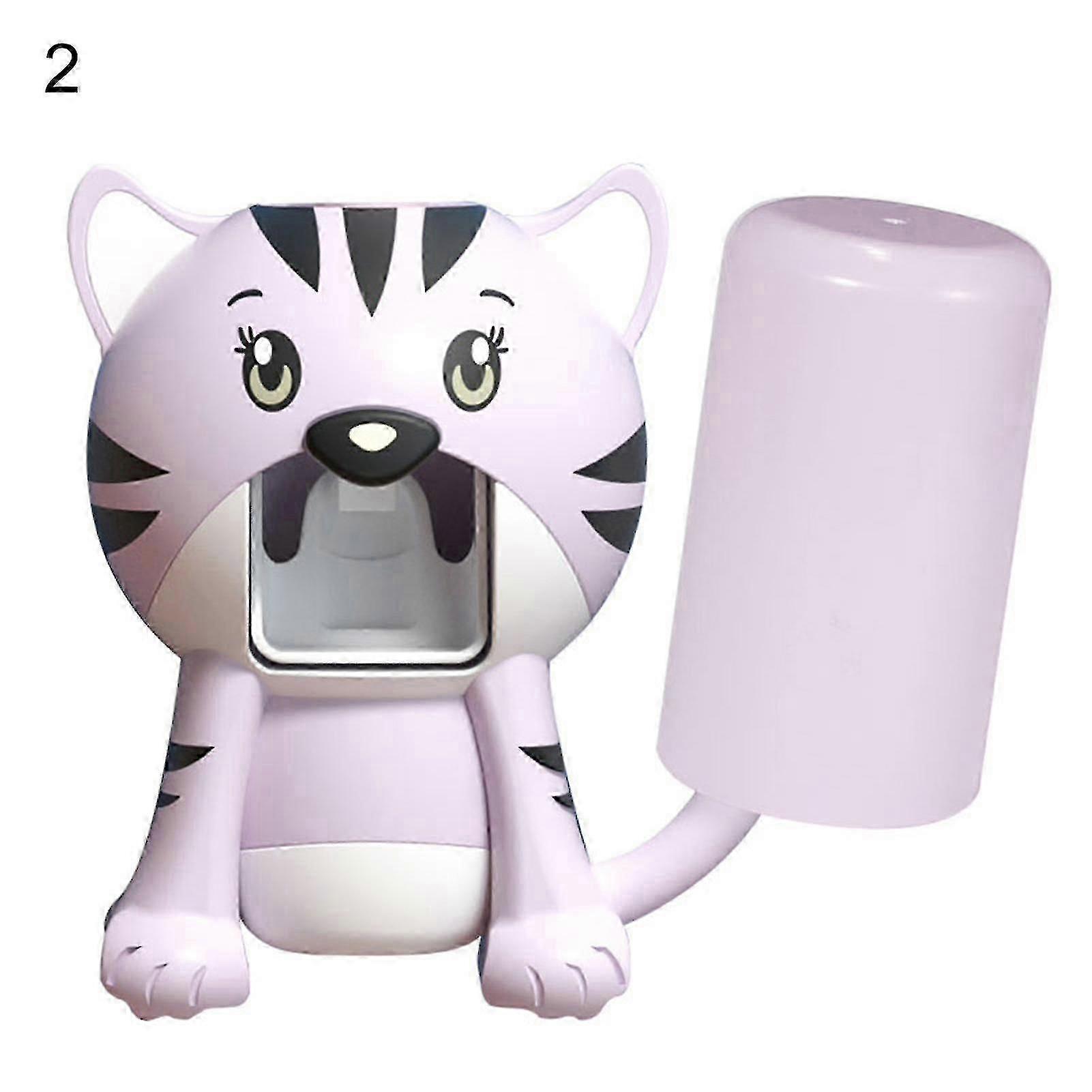 Wall-mounted Automatic Toothpaste Dispenser With Cup, Children Cartoon Toothpaste Squeezer, Bathroom Accessories