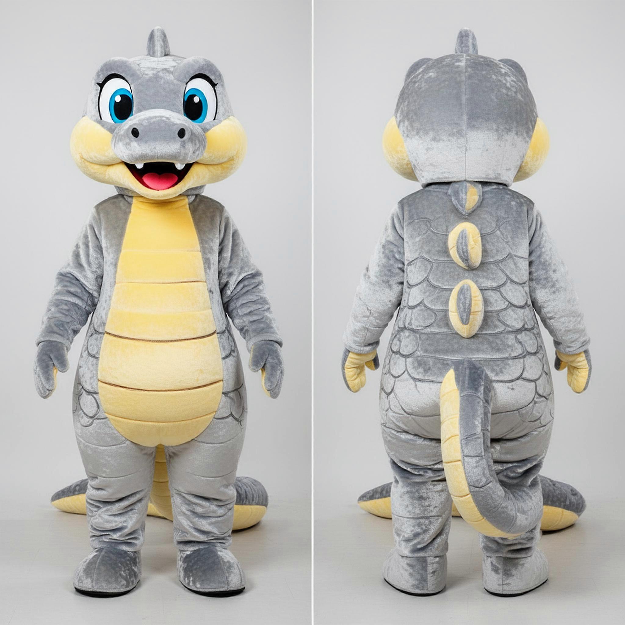 MASTICOT Silver Sleek Snake Mascot