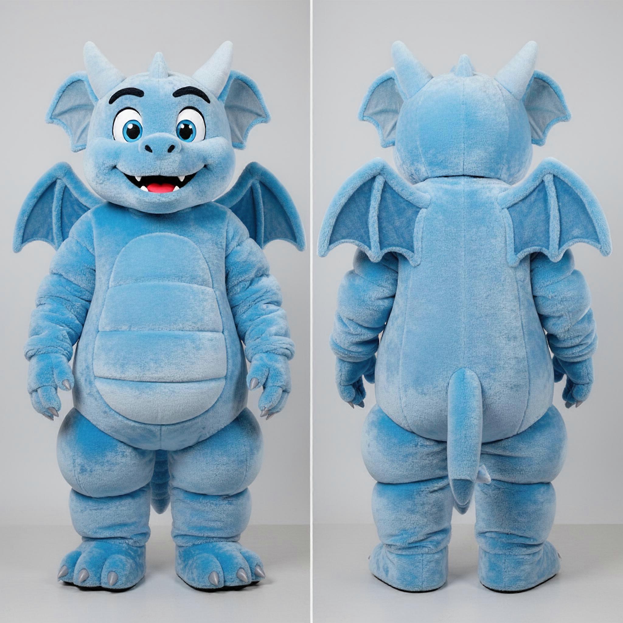 MASTICOT Sky Blue Rounded Gargoyle Mascot