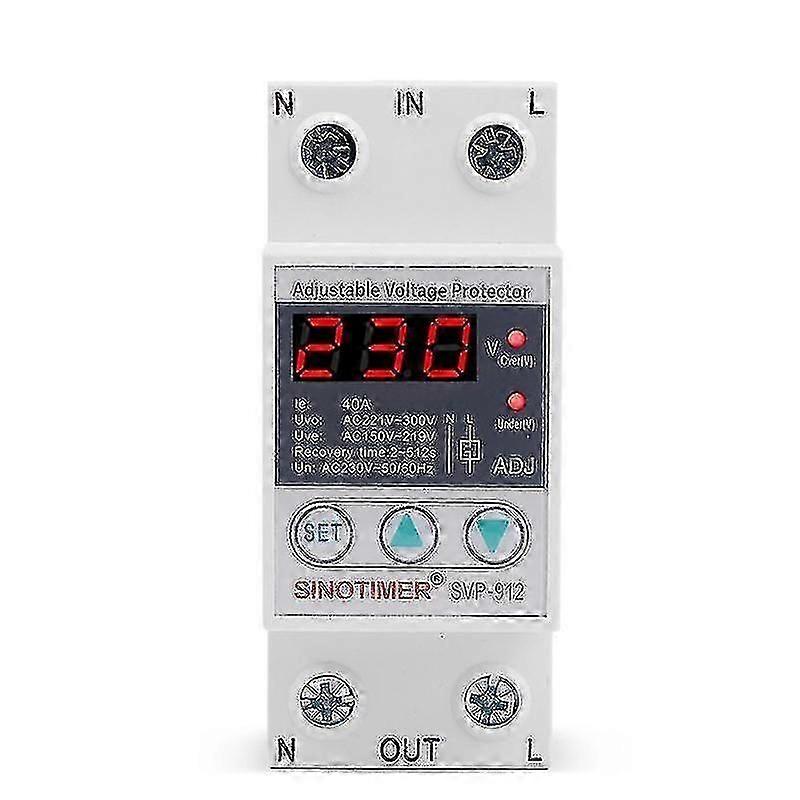 Sinotimer Led Display SVP-912 40A Din Rail 230V Ajustable Sobrevoltaje Subvoltaje Protector Devi