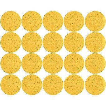 Wood Pulp Cotton Makeup Sponge Puff for Facial Cleaning 20Pcs Yellow Set