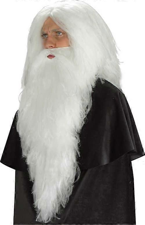 Adult long white beard