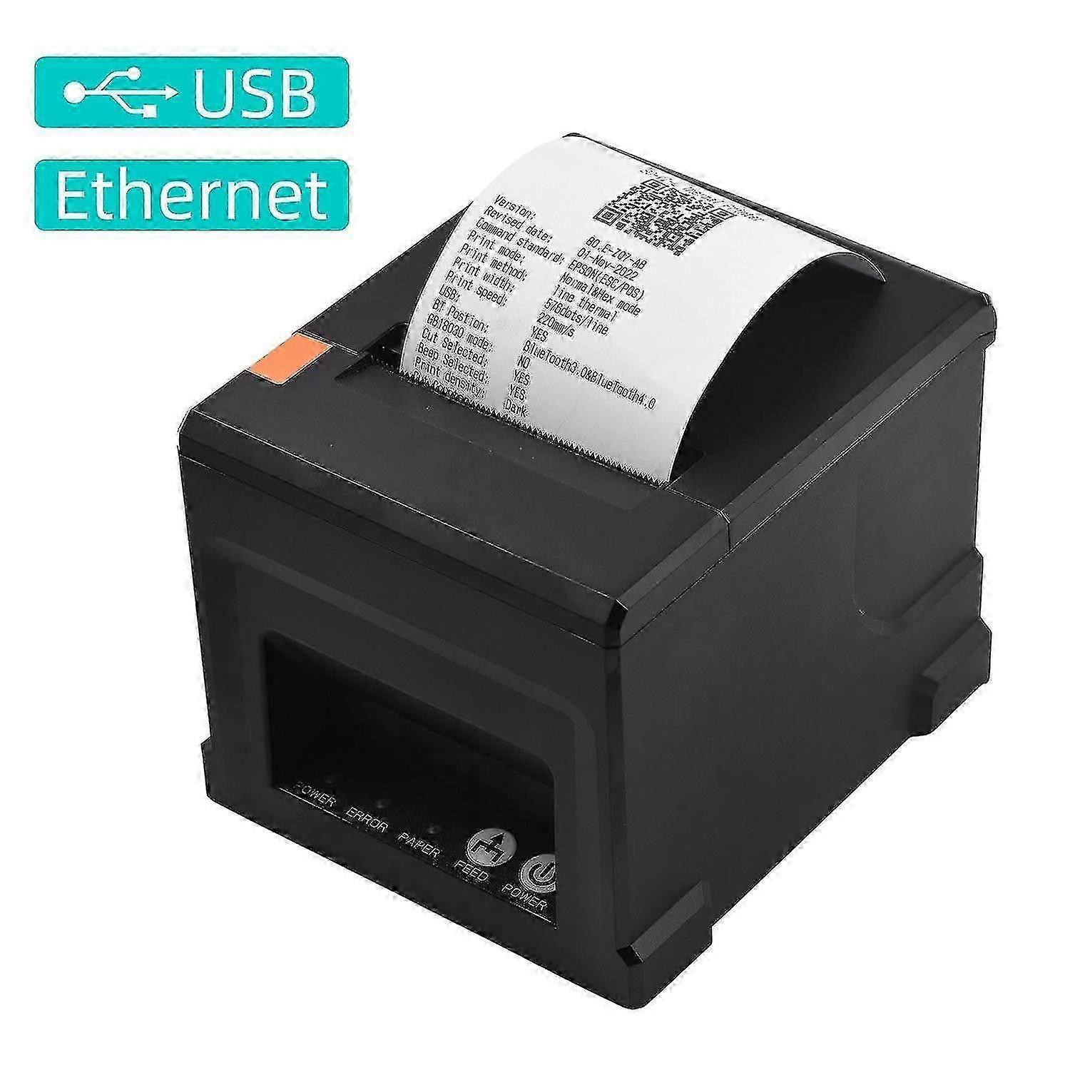 80mm USB+LAN Receipt Printer POS Printer with Auto Cutter