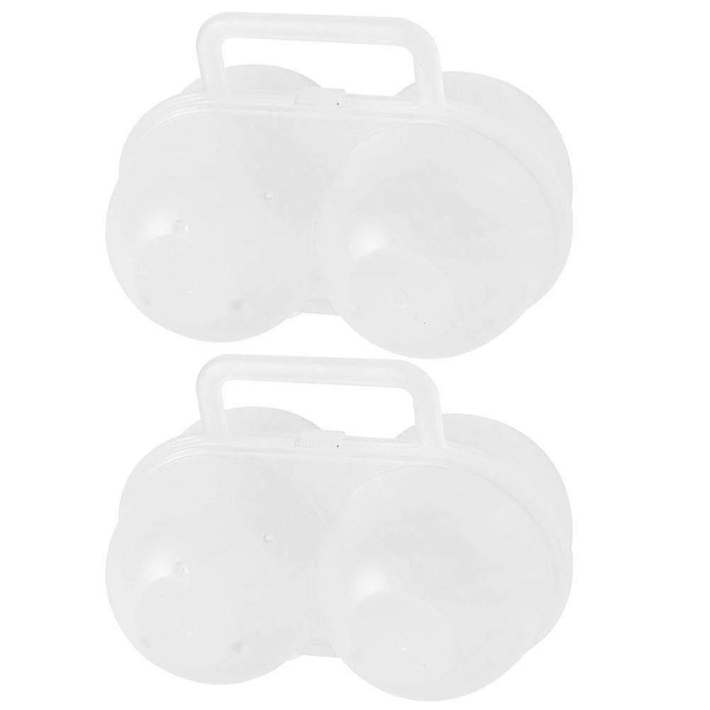 2Pcs Outdoor Egg Boxes Portable Egg Holders Shockproof Egg Cases Camping Egg Storage Boxes