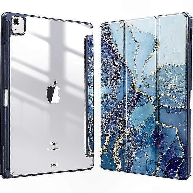 Leather Pattern Tablet Cover for 11 Inch Models with Clear Back Shell Design-Compatible with Multiple Generations