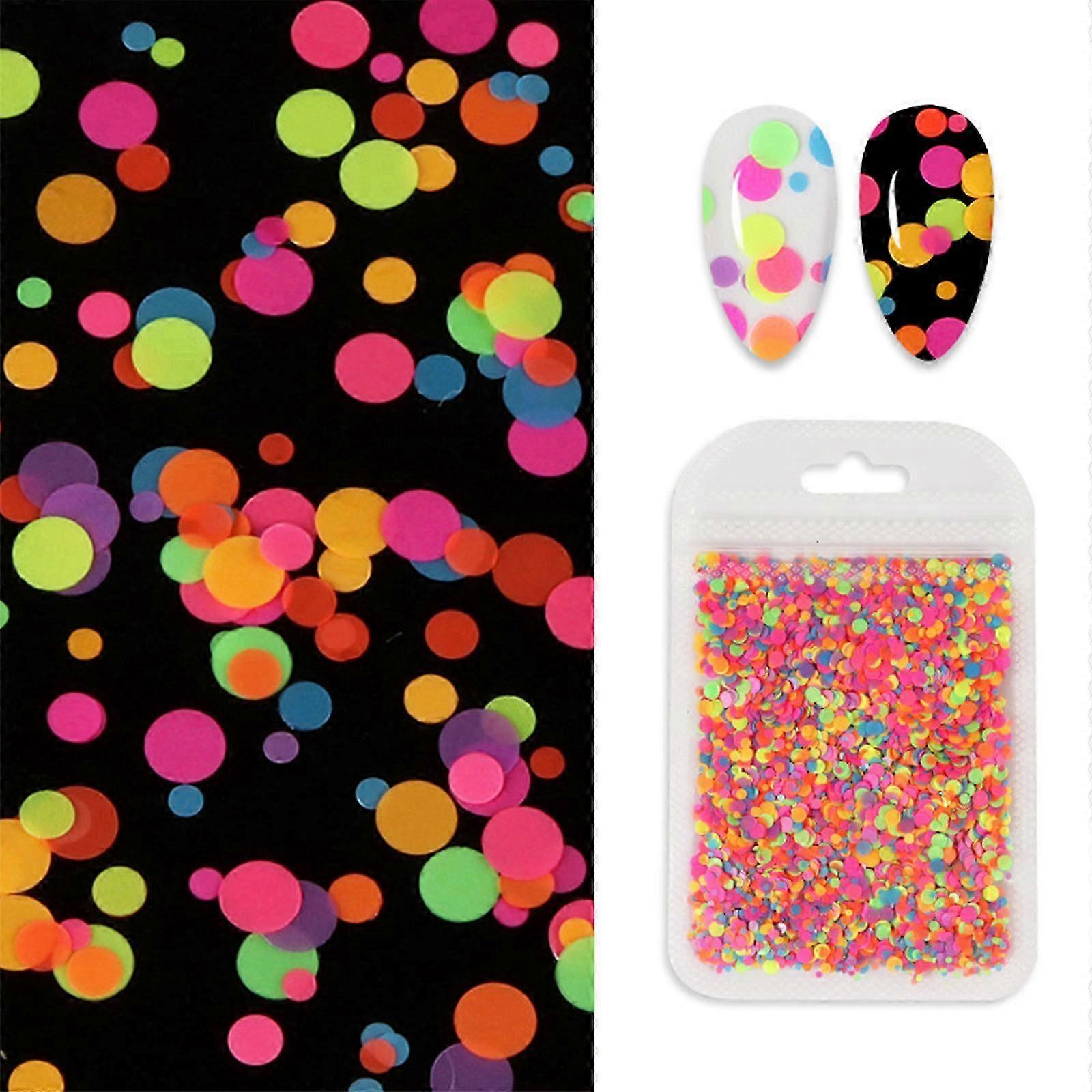10-Colour Polka Dot Nail Glitter Set