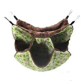 Small Pet Hammock Warm Pet Hammock Hanging Cage Accessory Cozy Indoor Triple Layer Cozy Structure