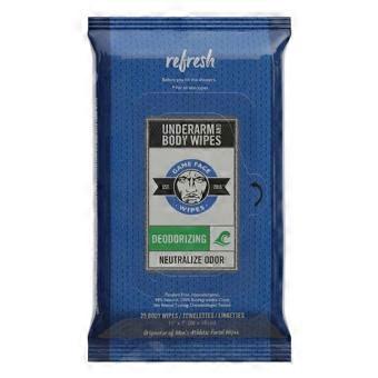 Game Face Deodorizing Underarm And Body Wipes, 25 Count