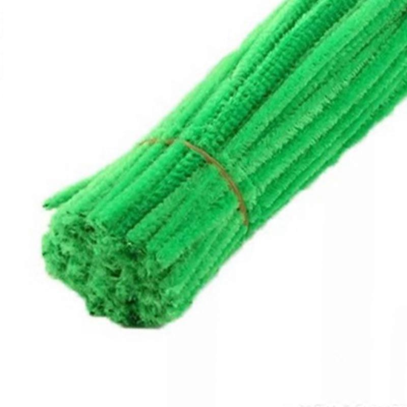100pcs Green Flexible Chenille Stems