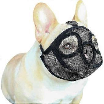 Mesh Dog Muzzle Korte Snuit Hond Snuit Honden trainer Verstelbare Franse Bulldog
