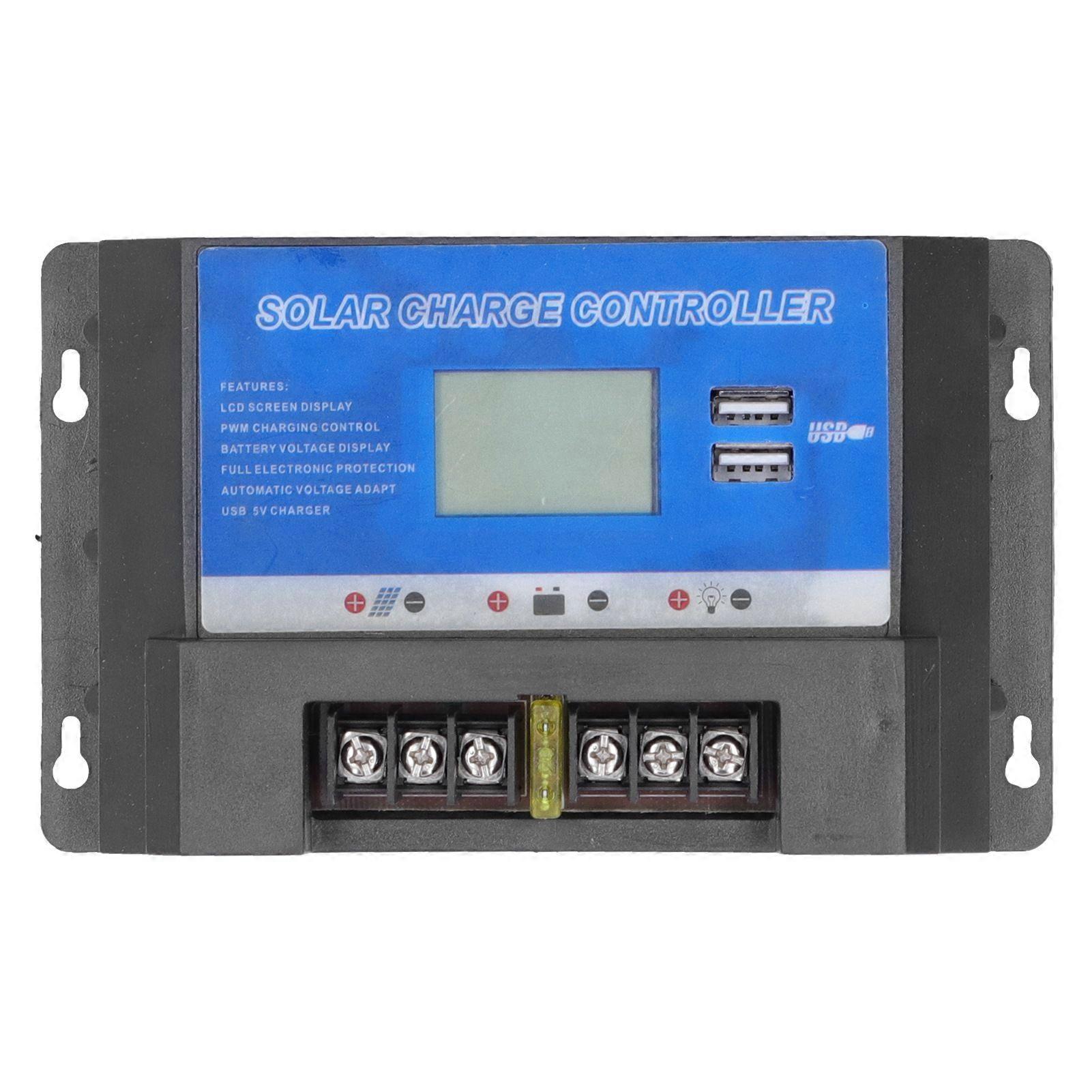 Solar Charge Controller LCD Display Dual Usb Interface Durable Solar Panel PV Regulator30A YEMAA