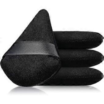 Puffs Triangle Powder 4pcs Cosmetic Face Puffs Makeup Food Velvet Cushion Ponge Triangular Makeup With Strap-brnv