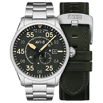 Spitfire Japanese Automatic Analog Men's Watch with Stainless Steel Bracelet AV-4073-22