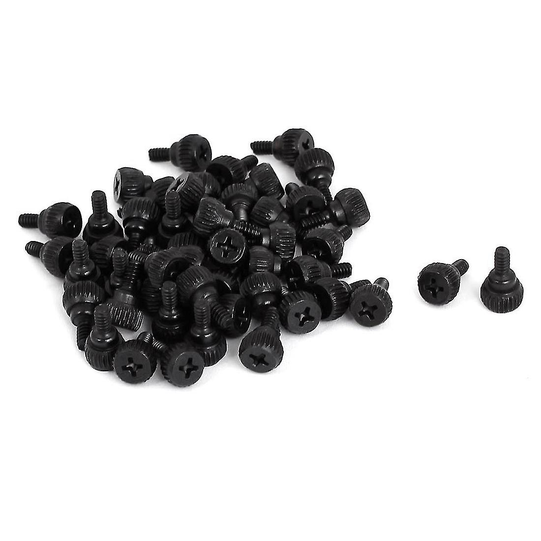 Pc Computer Case Thumbscrews .5 Thumb Screws Black 50 Pcs