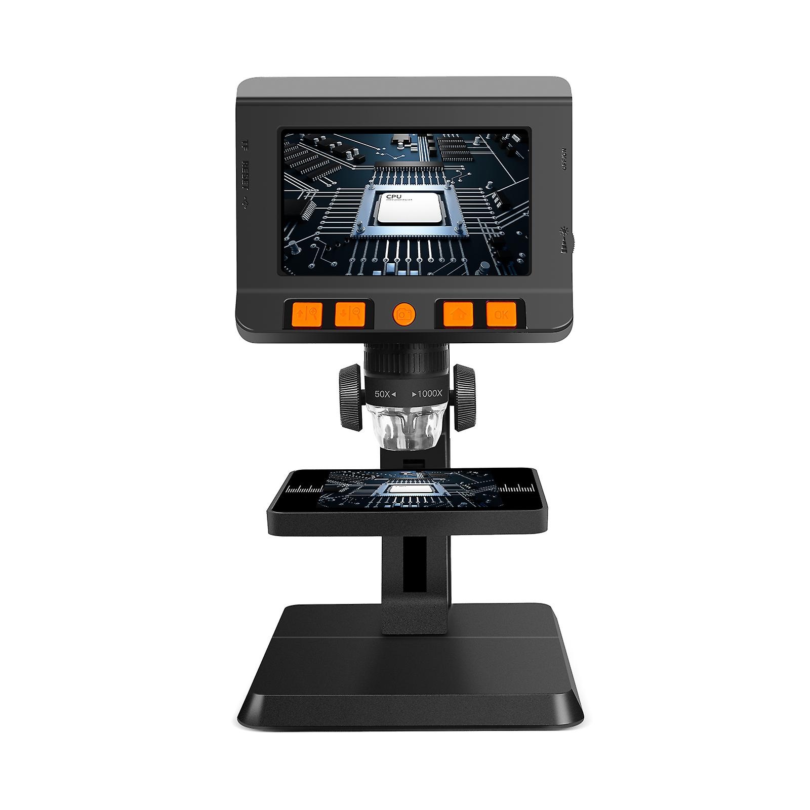 4.3inch LCD Digital Microscope Durable Adjustable Light Microscope Display