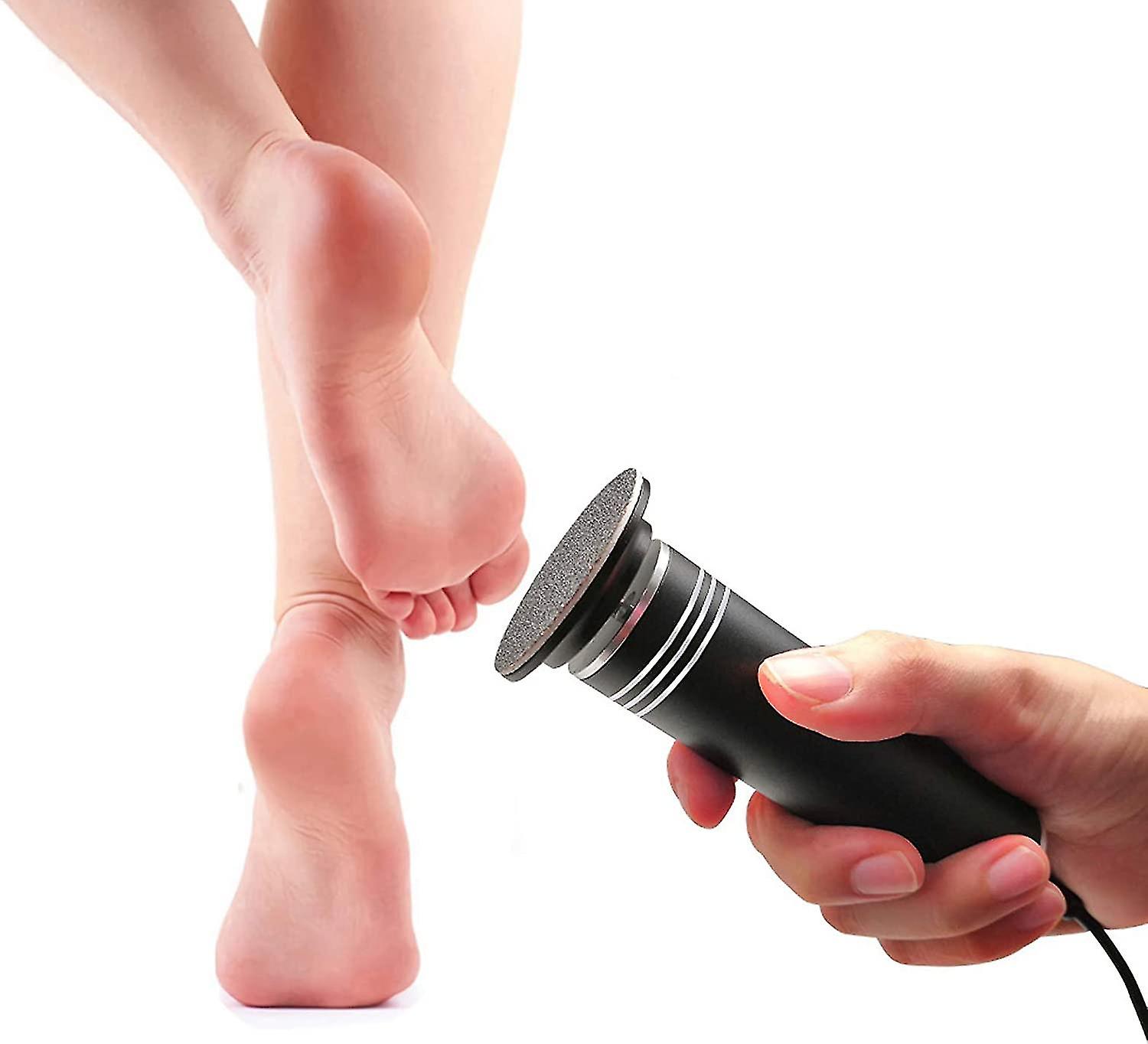 Upgraded Electric Callus Remover Foot Rasp, Multi-speed Adjustable,with Replaceable Pads (black)