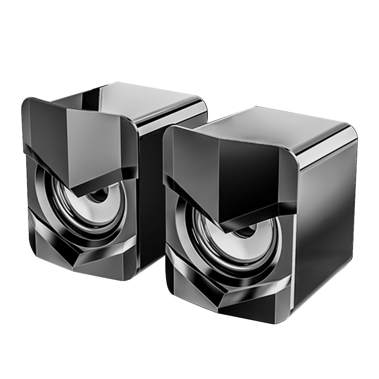 V-158 Mini Desktop Computer Speaker Subwoofer 3.5mm Wired Music Player Soundbox Usb Powered Home Speakers Subwoofer For Cellphone Laptop Un