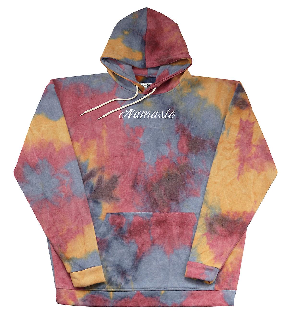 Namaste - Huge Tie Dye Red Oversized Hoody