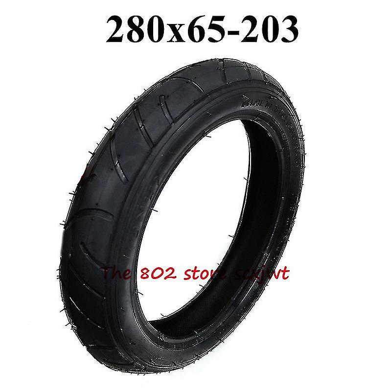 Stroller & Wheelchair Tire + Tube Set - 280x65-203 Size, Black, By HMParts