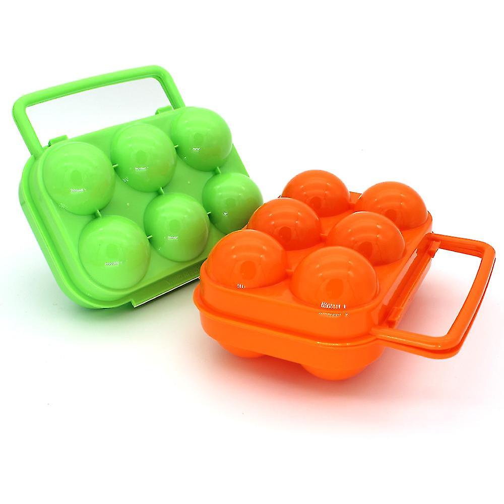 3 Pack Egg Carrier With Handle, 18 Eggs Plastic Camping Egg Holder For Prevent Eggs From Cracking, Portable Egg Container For Travel Outdoor H