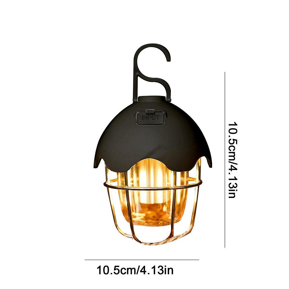 Retro Kamp Işıkları | Şarj Edilebilir LED Kamp Feneri | Retro Metal Kamp Işığı Kısılabilir Vintage Lamba Açık Çadır Ampul Lightin