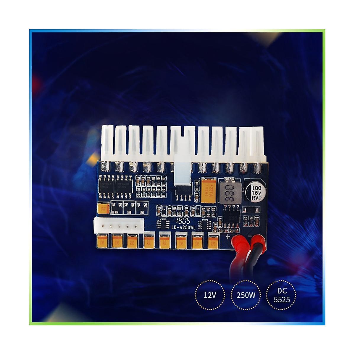 Portable DC 12V 250W 24Pin ATX Connect with Motherboard Mini ITX Power Supply Pcio PSU Module for P