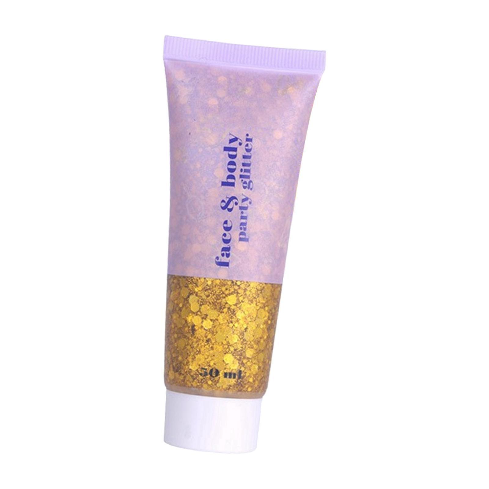 Eye Glitter Eye Shadow Sequins Liquid Makeup for Party Decor Yellow